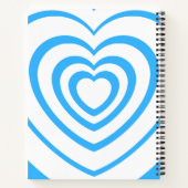 Layered Blue & White Heart Ästhetik Notizblock (Rückseite)