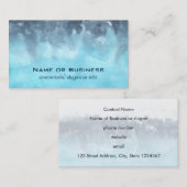 Layered Blues Abstrakte Malerei Visitenkarte (Vorne/Hinten)