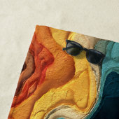 Layered Color Flow – Abstract Topographic Art Strandtuch (Beispiel)