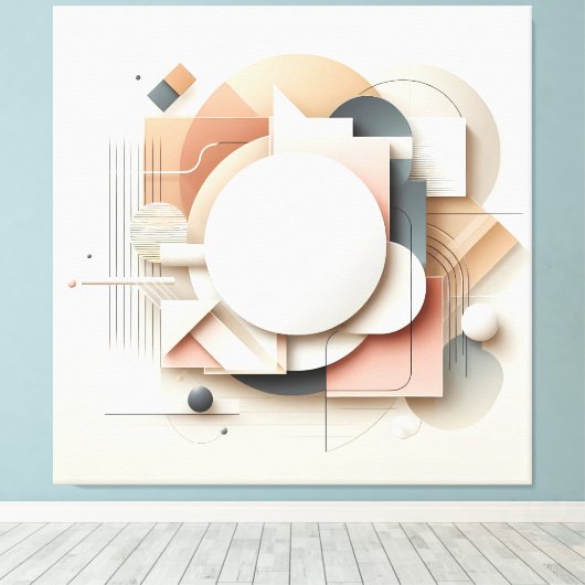 Layered Dimensional Forms Leinwanddruck (Insitu (Holzboden))