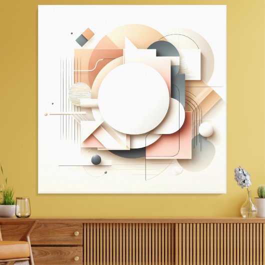 Layered Dimensional Forms Leinwanddruck (Insitu (Wohnzimmer))