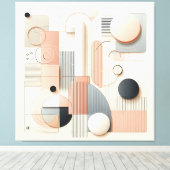 Layered Dimensional Harmony Leinwanddruck (Insitu (Holzboden))