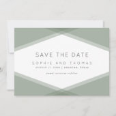 Layered Geometric & Blue Slate Save the Date Einladung (Vorderseite)