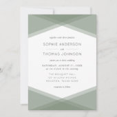 Layered Geometric & Blue Slate Wedding Einladung (Vorderseite)