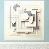 Layered Geometric Fusion Leinwanddruck (Insitu (Holzboden))