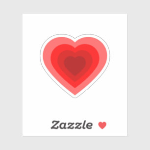 Layered Heart Design Aufkleber