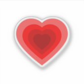 Layered Heart Design Aufkleber (Vorderseite)