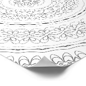 Layered Heart Rings Coloring Page Pattern Design Poster (Ecke)