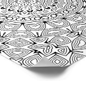 Layered Heartburst Coloring Page Pattern Artwork Poster (Ecke)