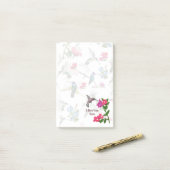 Layered Hummingbird Pink Garden Lrg Post-it Notes Klebezettel (Auf Schreibtisch)