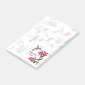 Layered Hummingbird Pink Garden Lrg Post-it Notes Klebezettel (angewinkelt)