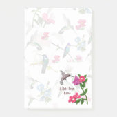 Layered Hummingbird Pink Garden Lrg Post-it Notes Klebezettel (Vorderseite)