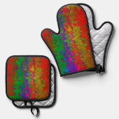 "Layered in Color" Oven Mitt & Potholder Set (Vorderseite/Rückseite)