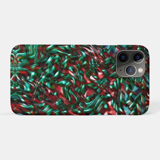 Layered Kurven, grün und bordeauxrot Case-Mate iPhone Hülle (Rückseite (Horizontal))