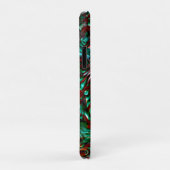 Layered Kurven, grün und bordeauxrot Case-Mate iPhone Hülle (Hinten/Rechts)