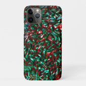 Layered Kurven, grün und bordeauxrot Case-Mate iPhone Hülle (Rückseite)