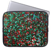 Layered Kurven, grün und bordeauxrot Laptopschutzhülle (Vorderseite)