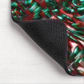 Layered Kurven, metallisch grün und bordeauxrot Mousepad (Ecke)