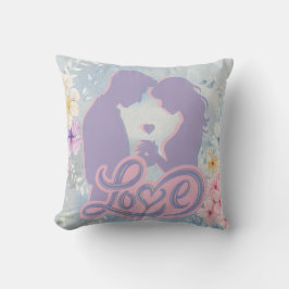 Layered Liebe Pillow - Einzigartiges Valentingesch Kissen