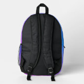 Layered Lila Bedruckter Rucksack (Rückseite)