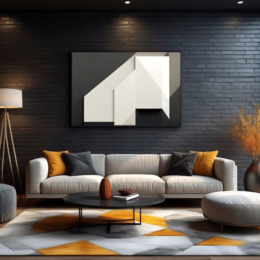 Layered Minimalist Abstract Art Leinwanddruck