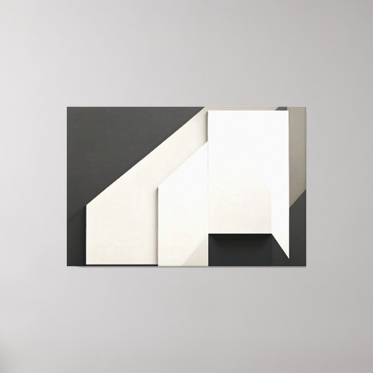 Layered Minimalist Abstract Art Leinwanddruck (Vorderseite)