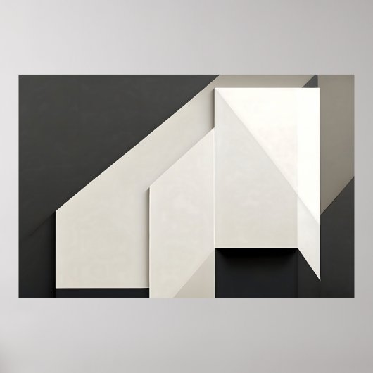 Layered Minimalist Abstract Art Poster (Vorne)