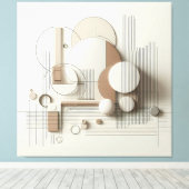 Layered Neutral 3D Geometry Leinwanddruck (Insitu (Holzboden))