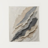 Layered Neutral Abstrakt Textur Moderne Bio Wandteppich (Vorderseite)