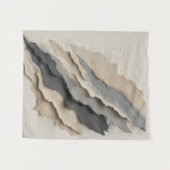 Layered Neutral Abstrakt Textur Moderne Bio Wandteppich (Vorderseite (Horizontal))