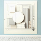 Layered Neutral Circle Grid Leinwanddruck (Insitu (Holzboden))