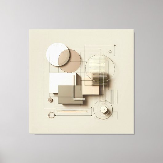 Layered Neutral Forms Leinwanddruck (Vorderseite)