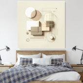 Layered Neutral Forms Leinwanddruck (Insitu (Schlafzimmer))