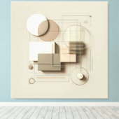 Layered Neutral Forms Leinwanddruck (Insitu (Holzboden))