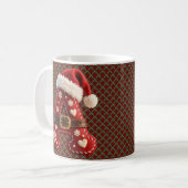 Layered Pastel Gold Trim Letter A Kaffeetasse (Vorderseite Links)