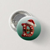 Layered Pastel Gold Trim Letter D Button (Vorne & Hinten)