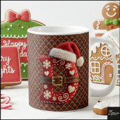 Layered Pastel Gold Trim Letter D Kaffeetasse