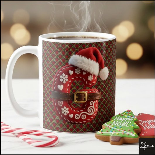 Layered Pastel Gold Trim Letter G Kaffeetasse