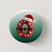 Layered Pastel Gold Trim Letter O Button (Vorderseite)