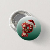 Layered Pastel Gold Trim Letter P Button (Vorne & Hinten)