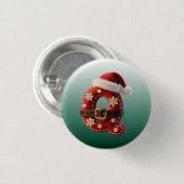 Layered Pastel Gold Trim Letter Q Button (Vorne & Hinten)