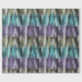 Layered Pine Forest Pattern Geschenkpapier (Flach)