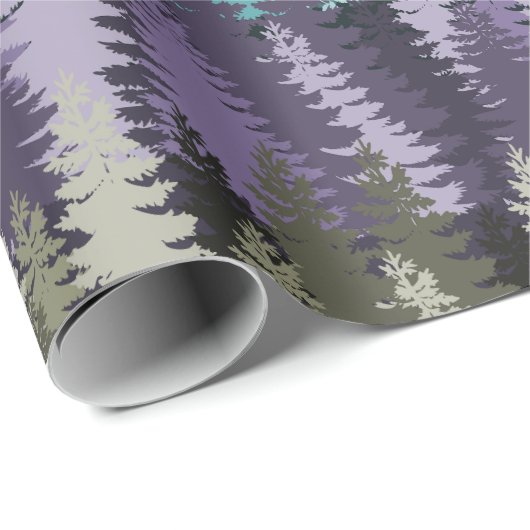 Layered Pine Forest Pattern Geschenkpapier (Rolleneckpunkt)
