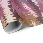 Layered Pine Forest Pattern Geschenkpapier (Rolleneckpunkt)