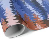 Layered Pine Forest Pattern Geschenkpapier (Rolleneckpunkt)