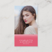 Layered Pink & Aquamarin Social Media Foto Visitenkarte (Vorderseite)