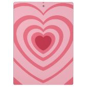 Layered Pink Heart Ästhetik Klemmbrett (Rückseite)