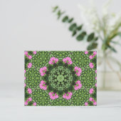 Layered Pink Lotus Mandala Postkarte (Stehend Vorderseite)