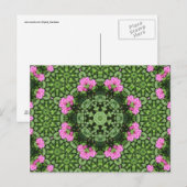 Layered Pink Lotus Mandala Postkarte (Vorne/Hinten)