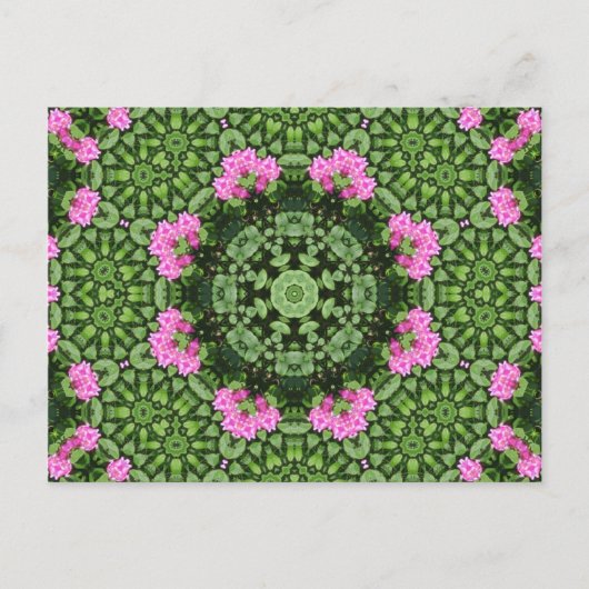 Layered Pink Lotus Mandala Postkarte (Vorderseite)